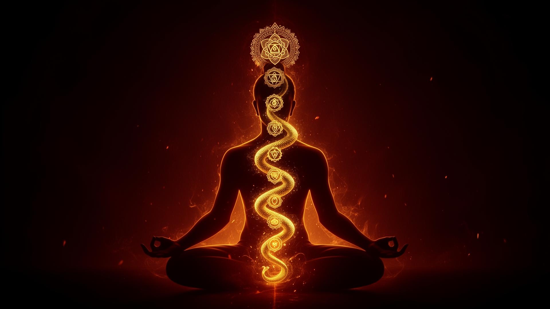 Kundalini Shakti, Ngọn lửa cuộn ở đáy cột sống